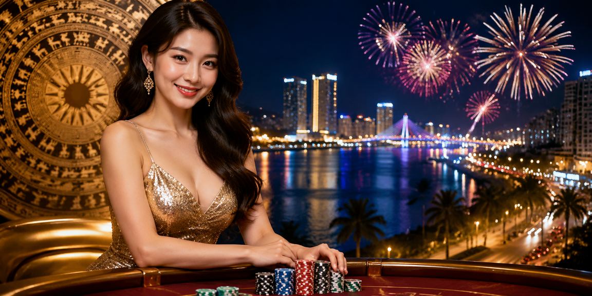 Hình ảnh sân khấu giải trí và cá cược tại Việt Nam với không khí sôi động đêm hội